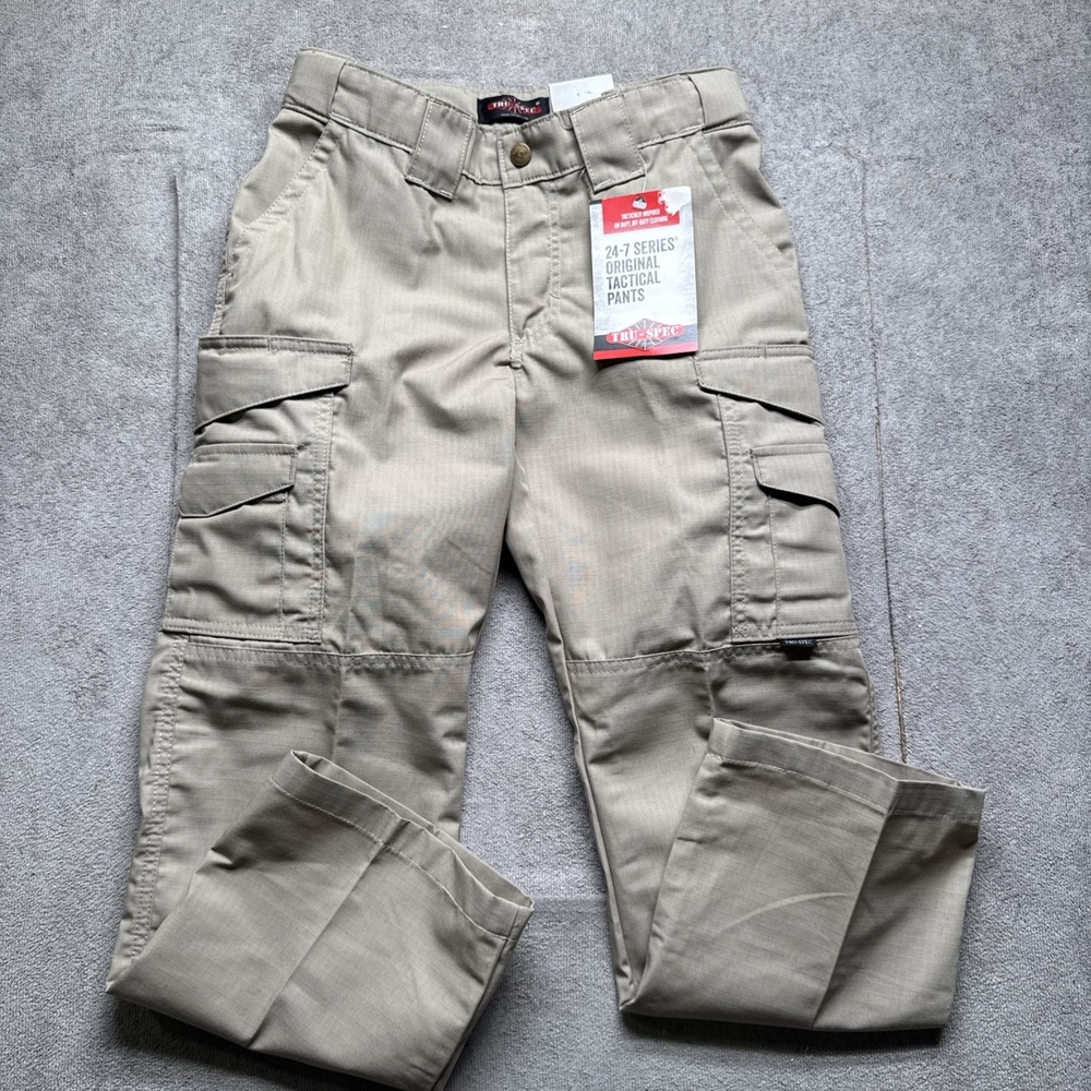Tru-Spec 24-7 Women's‎ Khaki Tactical Cargo Pants Ripstop Outdoor Size 2